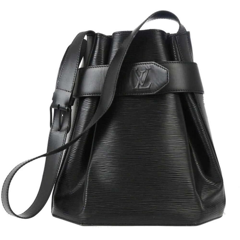 Authentic Louis Vuitton, Black Leather Strap with Stitching Detail
